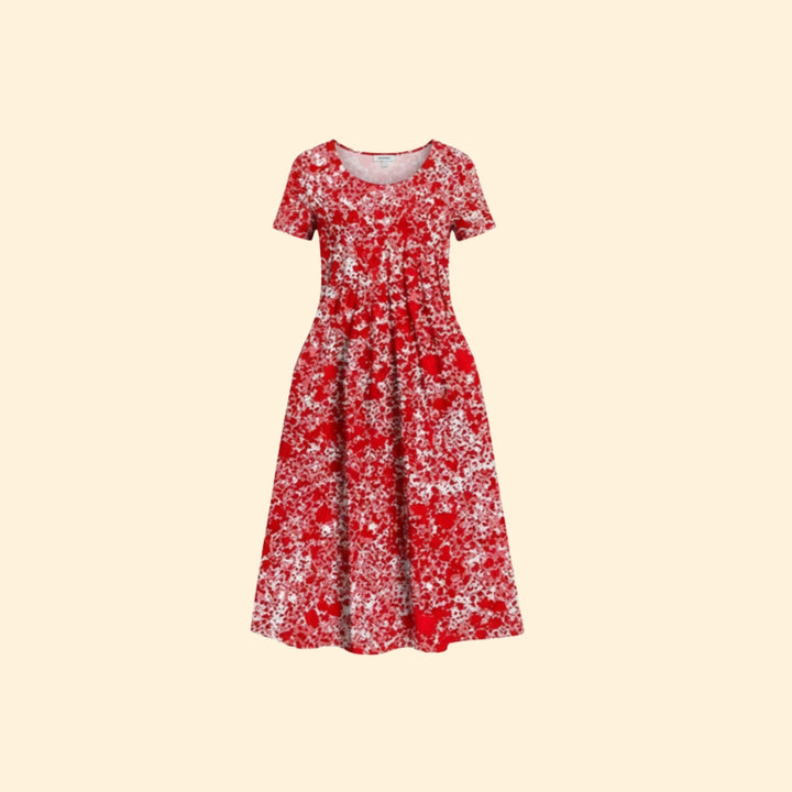 Women’s Floral Dress with Side Pockets