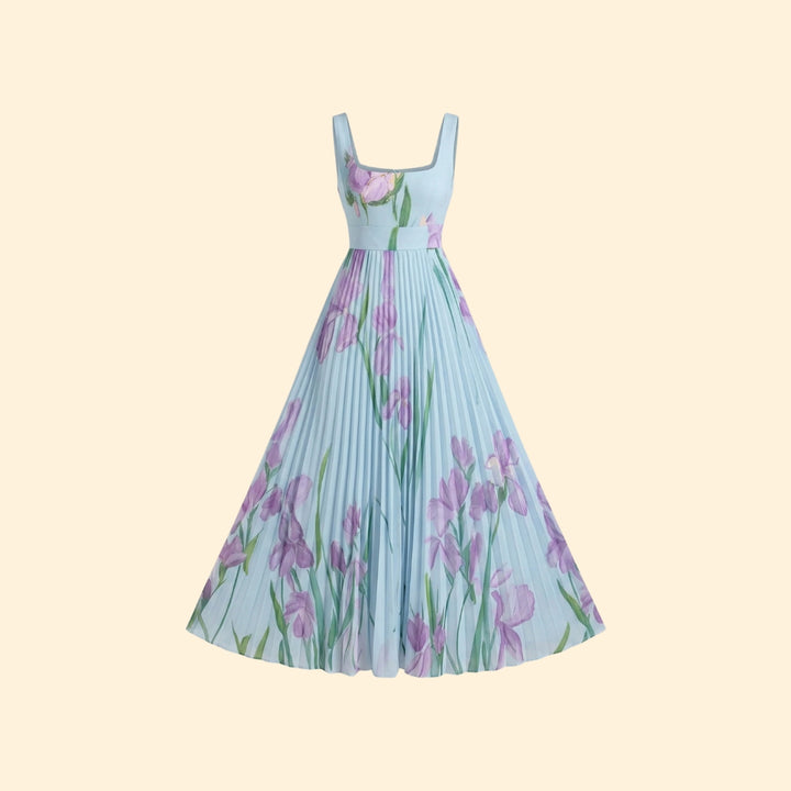Women’s Floral Dress with Square Neckline