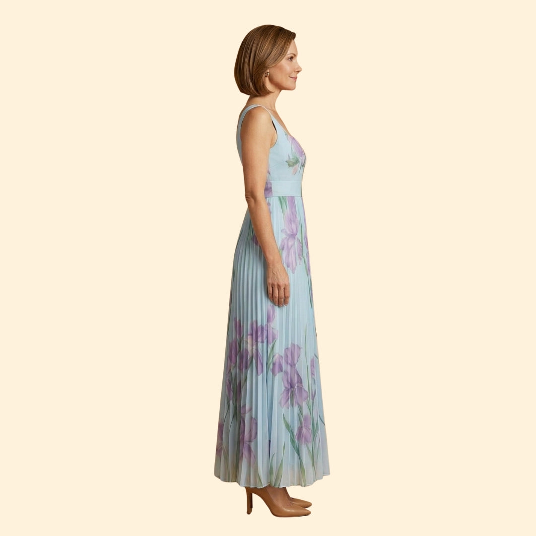 Women’s Floral Dress with Square Neckline
