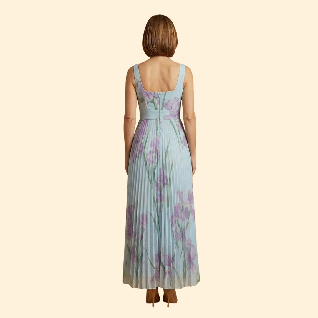 Women’s Floral Dress with Square Neckline