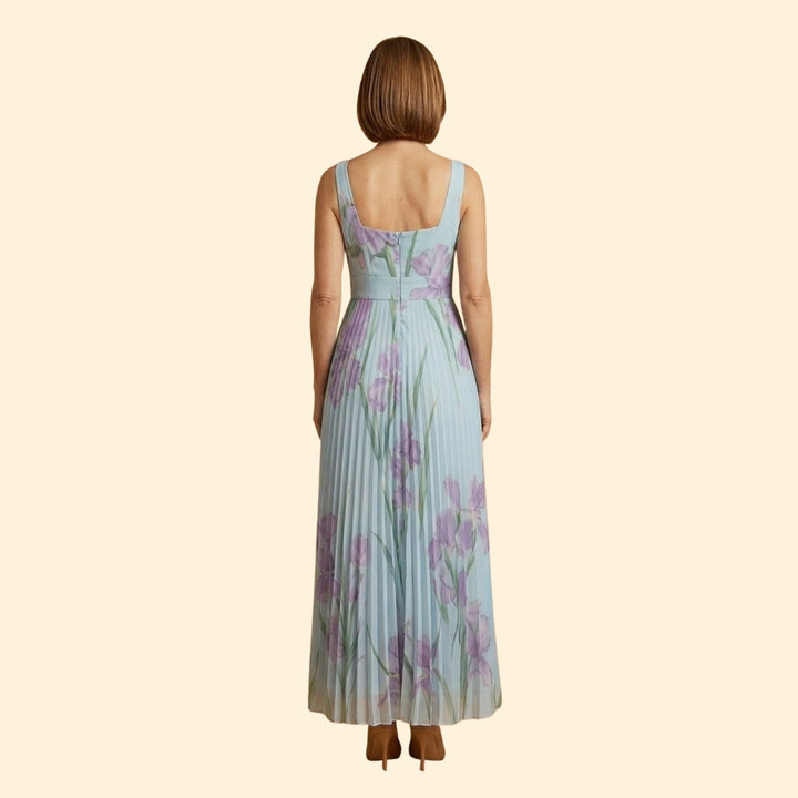 Women’s Floral Dress with Square Neckline