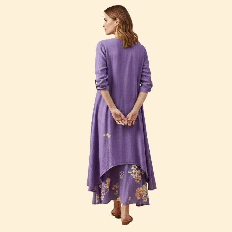 Women’s Floral Dress with V-Neckline