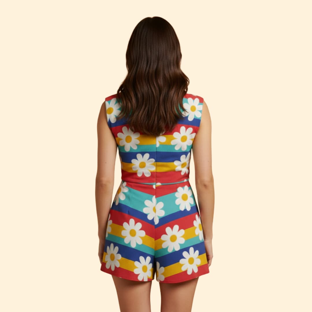 Women's Floral Jumpsuit V-Neck