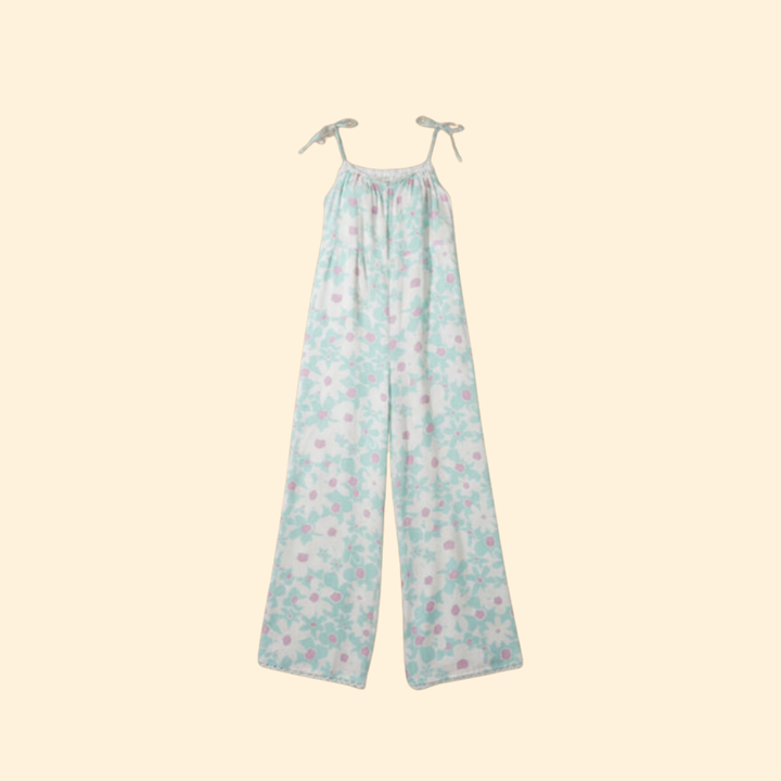 Women’s Floral Jumpsuit Wide-Leg Cut