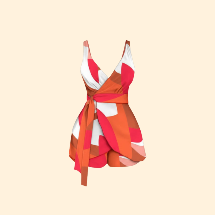 Women’s Floral Jumpsuit Wrap Design