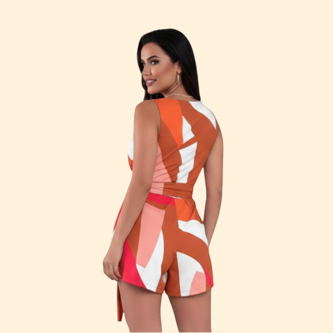 Women’s Floral Jumpsuit Wrap Design