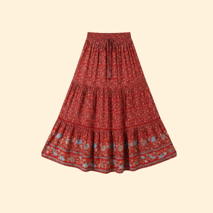 Women’s Floral Maxi Skirt with Side Slit