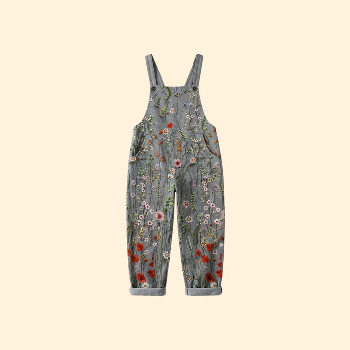 Women’s Floral Overalls with Adjustable Straps