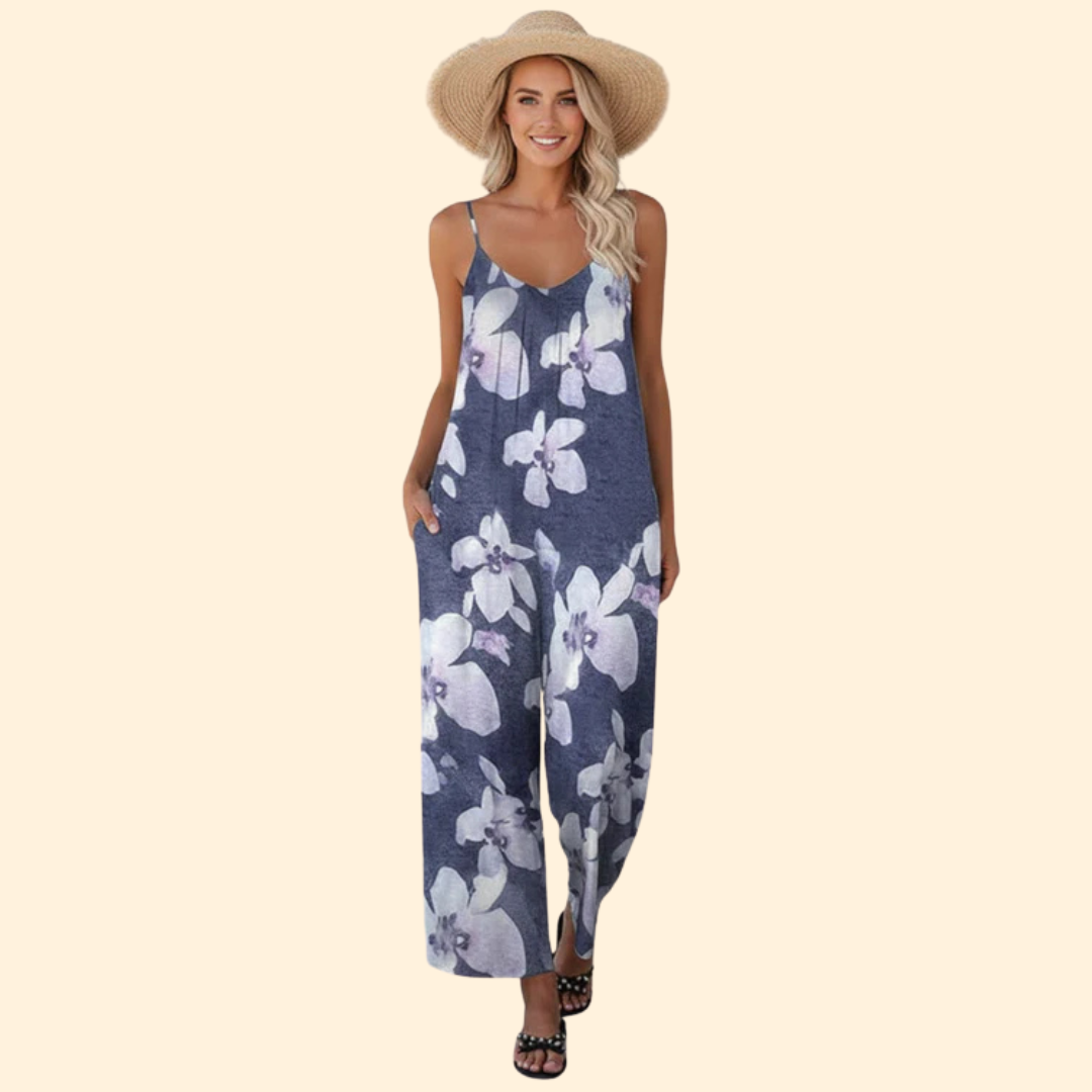 Women's Floral Print Casual Jumpsuit for Warm Days