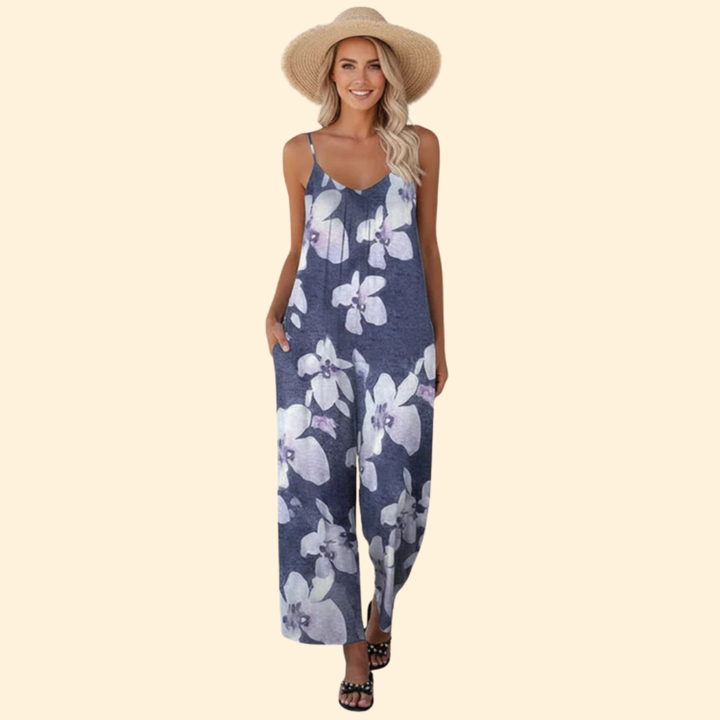 Women's Floral Print Casual Jumpsuit for Warm Days