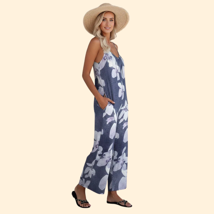 Women's Floral Print Casual Jumpsuit for Warm Days
