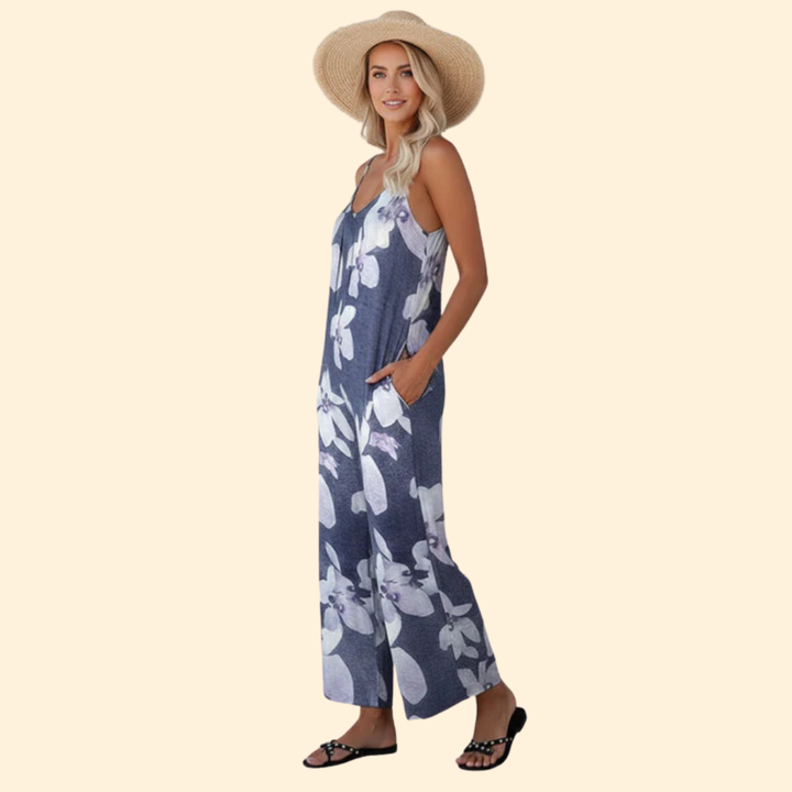 Women's Floral Print Casual Jumpsuit for Warm Days
