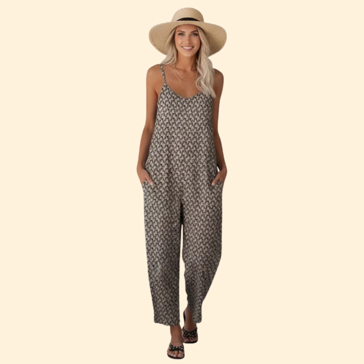 Women's Floral Print Casual Jumpsuit for Warm Days