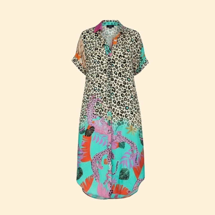 Women’s Floral Print Midi Dress V-Neck