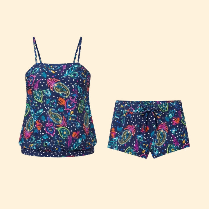Women’s Floral Print Top and Shorts Set