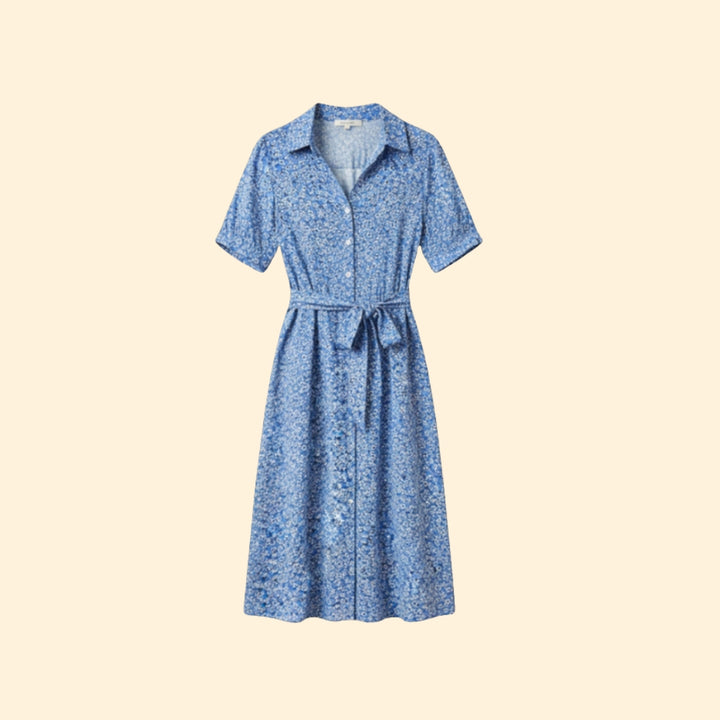 Women’s Floral Shirt Dress Tie Waist