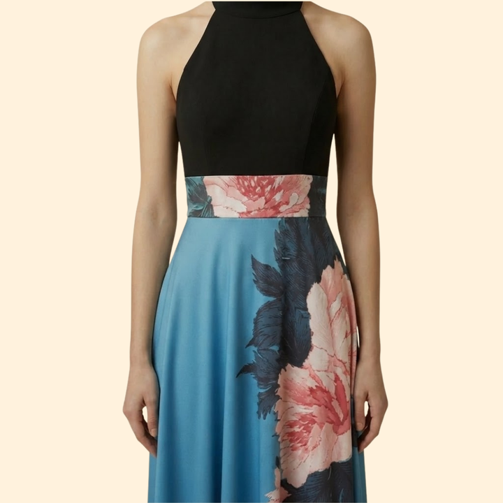 Women’s Floral Skirt with High Waistband