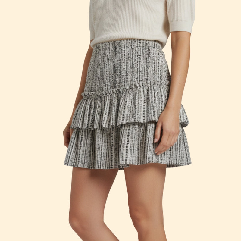 Women’s Floral Skirt with Ruffled Hem