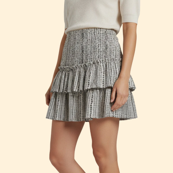 Women’s Floral Skirt with Ruffled Hem