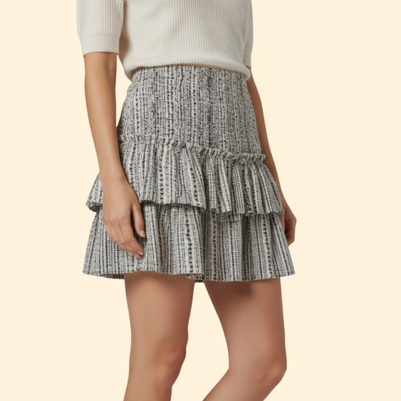 Women’s Floral Skirt with Ruffled Hem