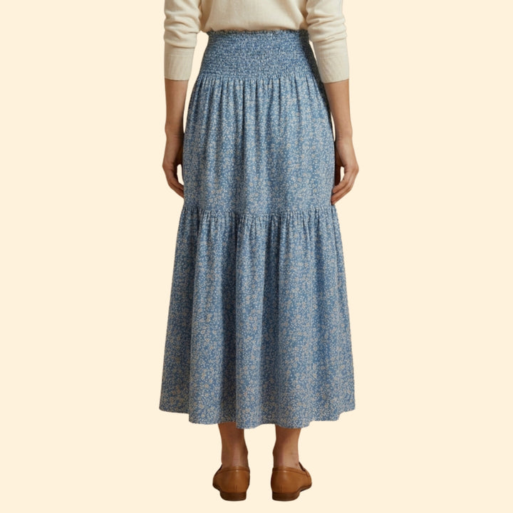 Women’s Floral Skirt with Waistband
