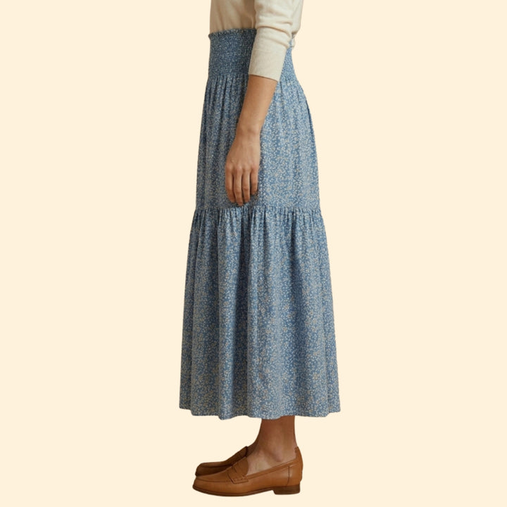 Women’s Floral Skirt with Waistband
