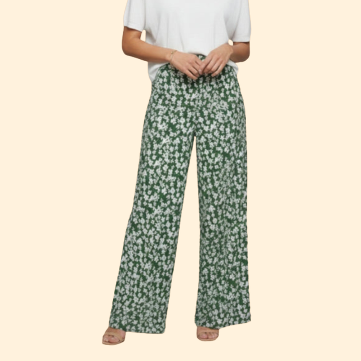 Women’s Wide Leg Pants with Floral Print