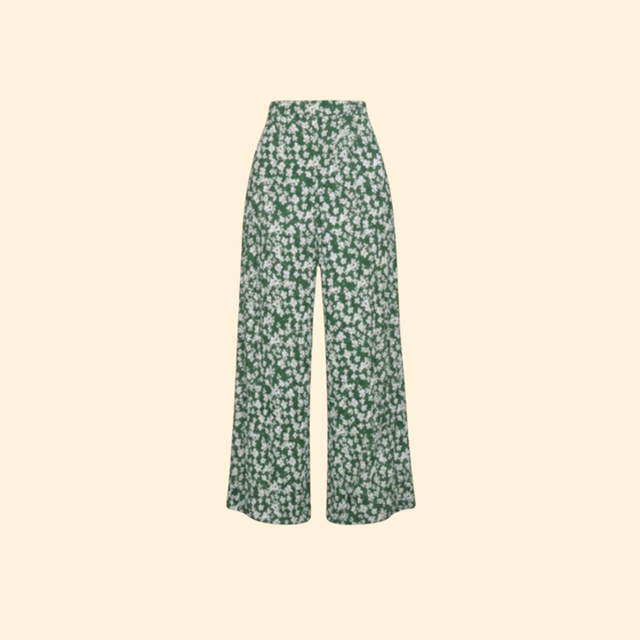 Women’s Wide Leg Pants with Floral Print