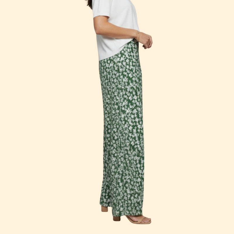 Women’s Wide Leg Pants with Floral Print