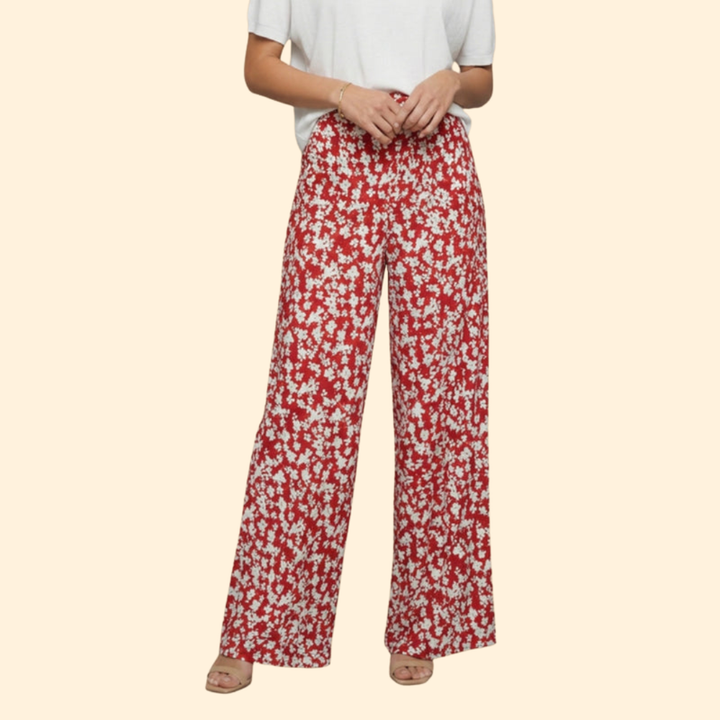 Women’s Wide Leg Pants with Floral Print