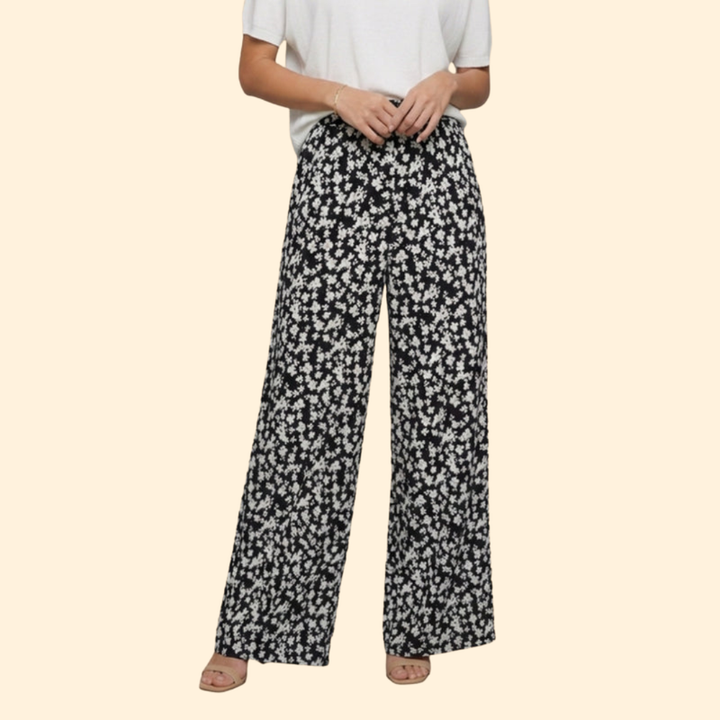 Women’s Wide Leg Pants with Floral Print