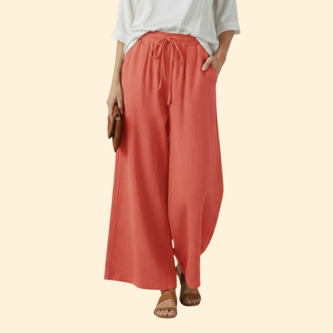 Women's Flowing Trousers with Side Pockets