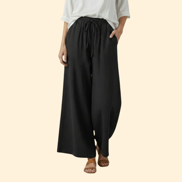 Women's Flowing Trousers with Side Pockets
