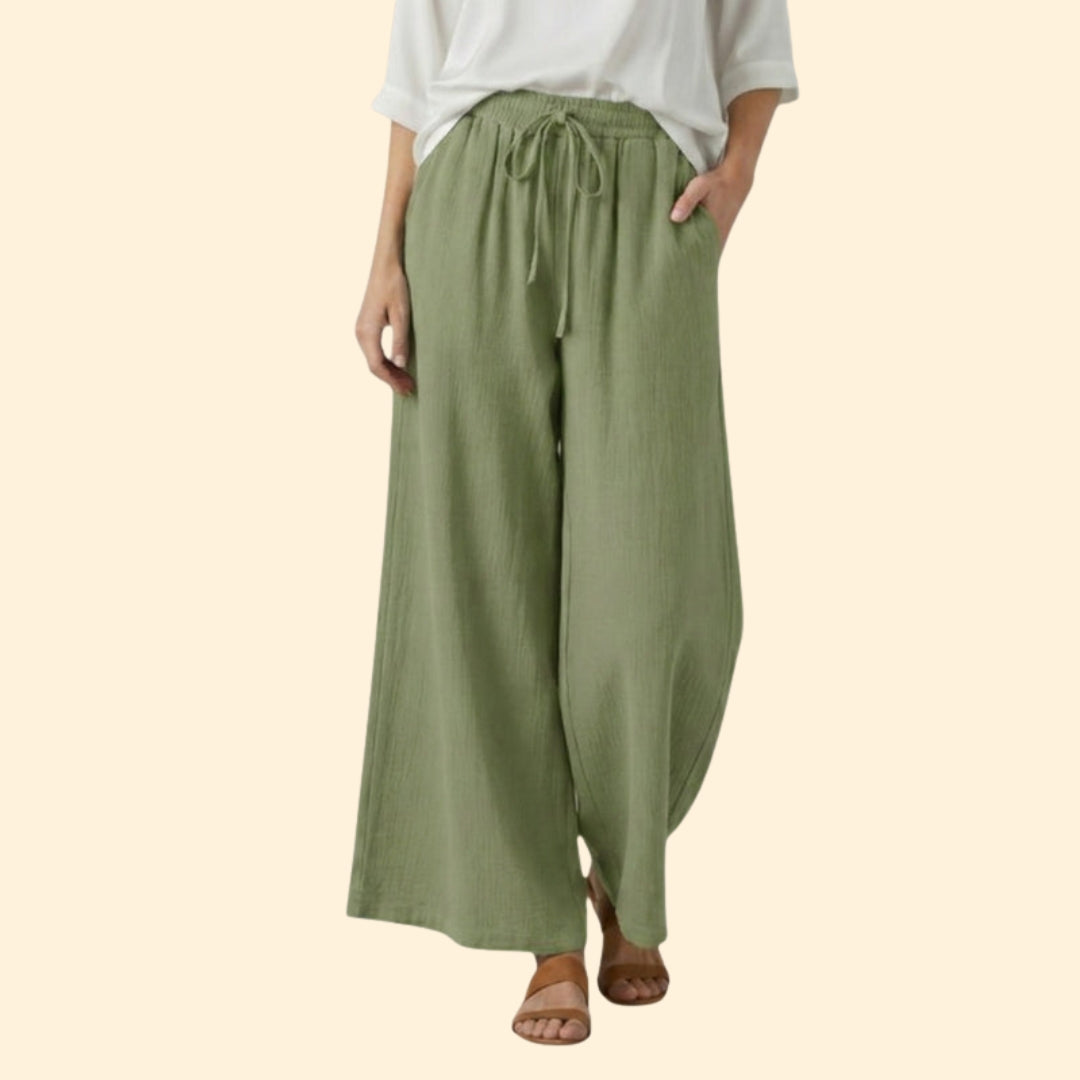 Women's Flowing Trousers with Side Pockets