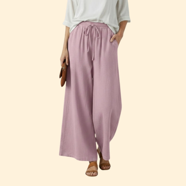 Women's Flowing Trousers with Side Pockets