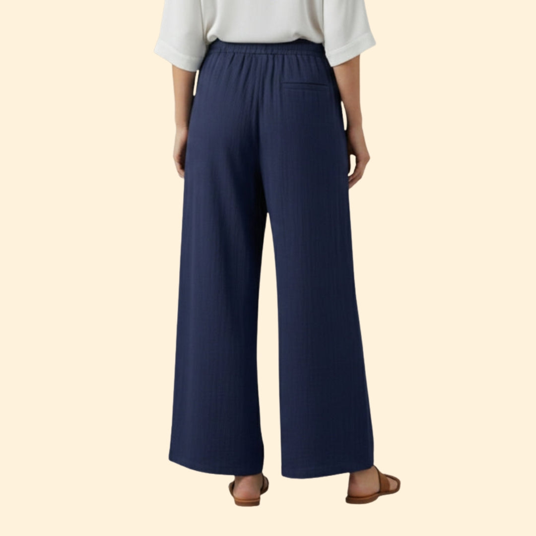Women's Flowing Trousers with Side Pockets