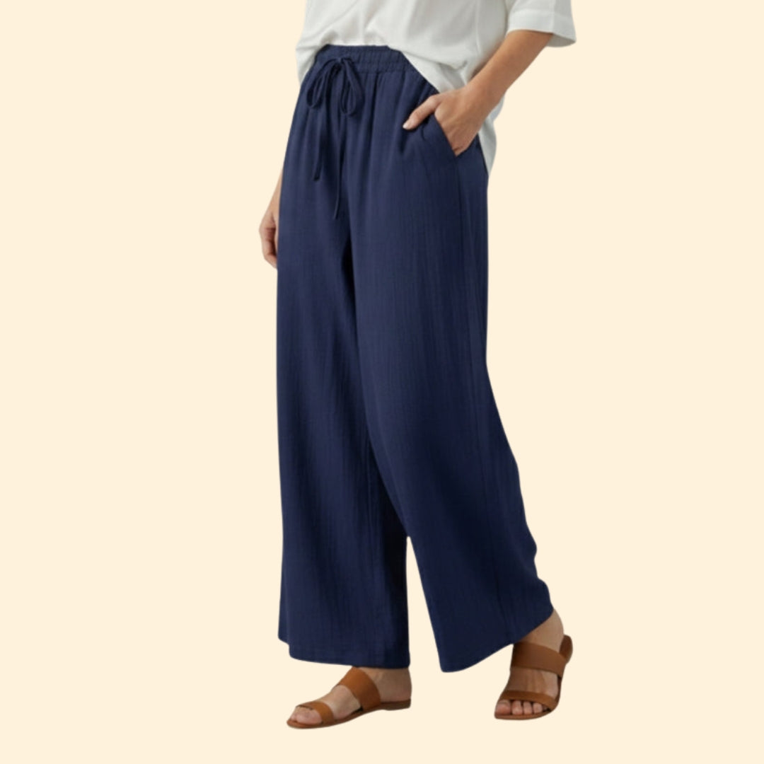 Women's Flowing Trousers with Side Pockets