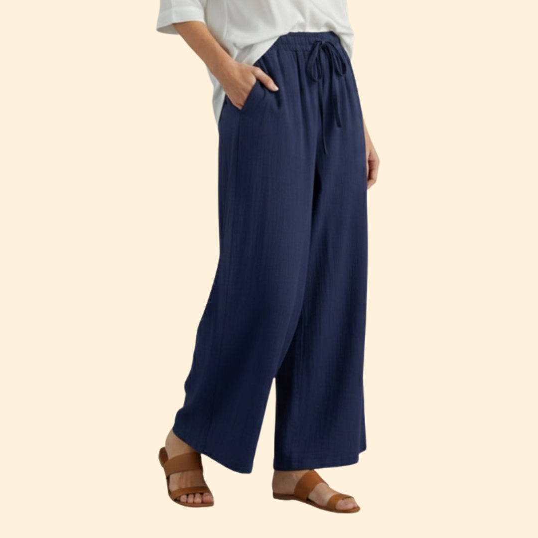 Women's Flowing Trousers with Side Pockets