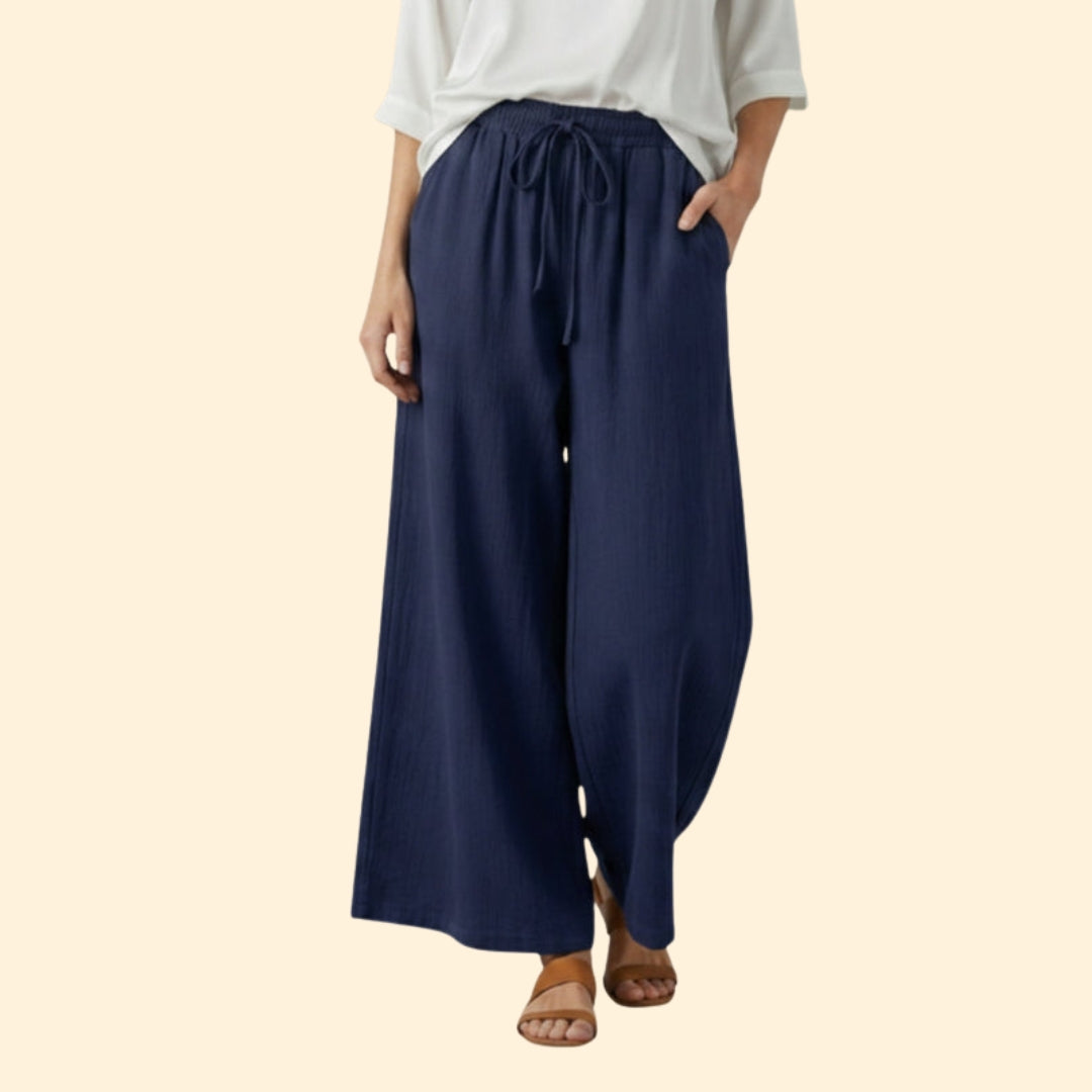 Women's Flowing Trousers with Side Pockets