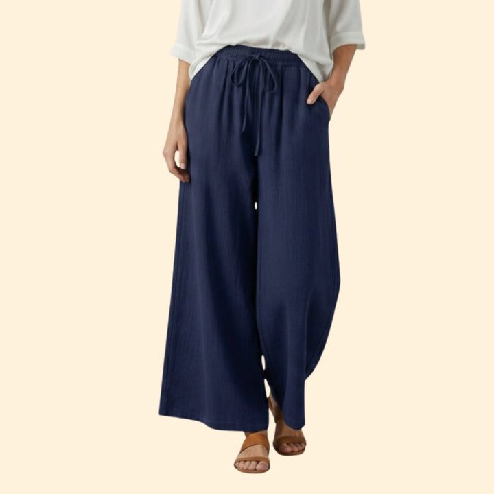 Women's Flowing Trousers with Side Pockets