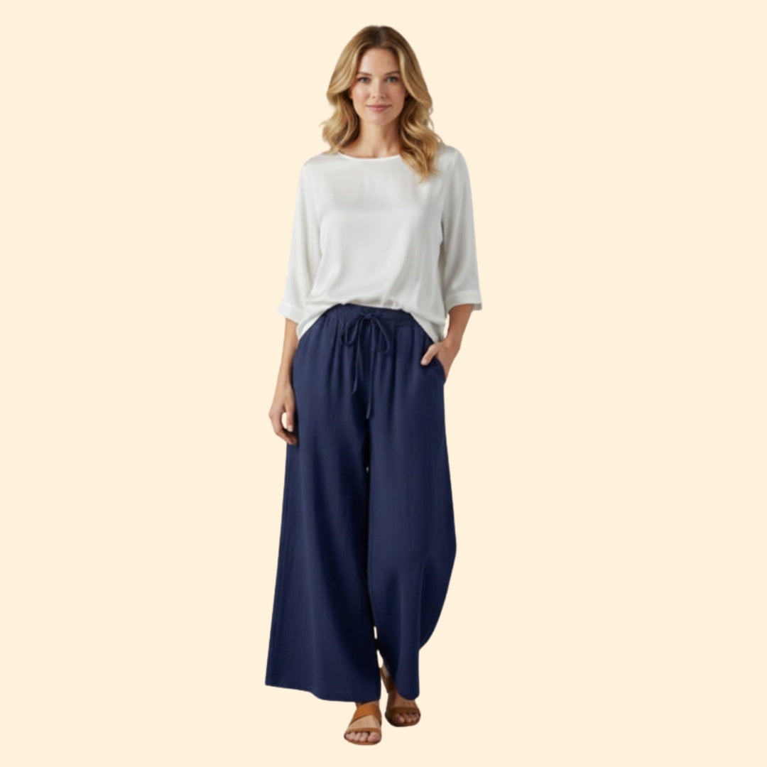 Women's Flowing Trousers with Side Pockets