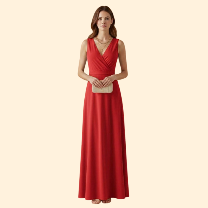 Women's Flowing V-Neck Dress