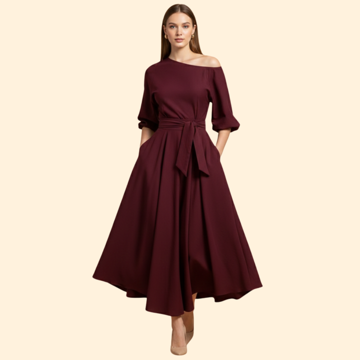 Women's Formal Asymmetrical Midi Dress