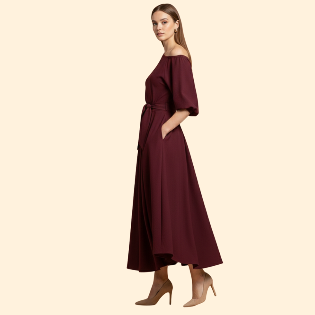 Women's Formal Asymmetrical Midi Dress