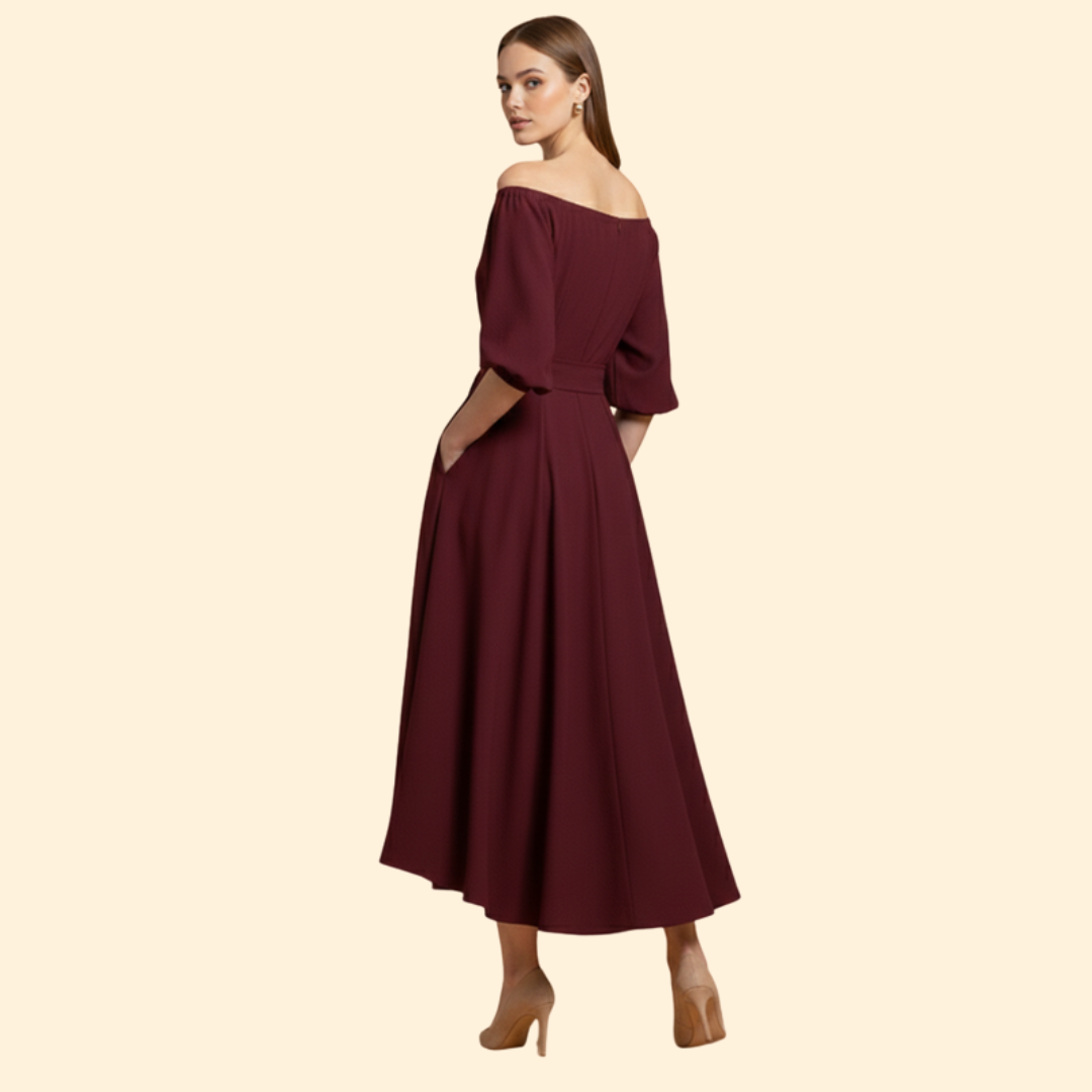 Women's Formal Asymmetrical Midi Dress