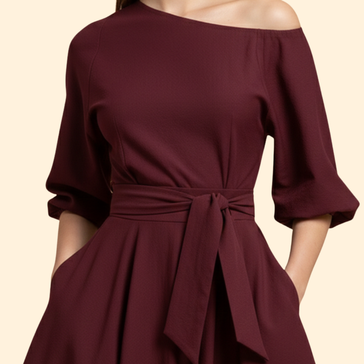 Women's Formal Asymmetrical Midi Dress