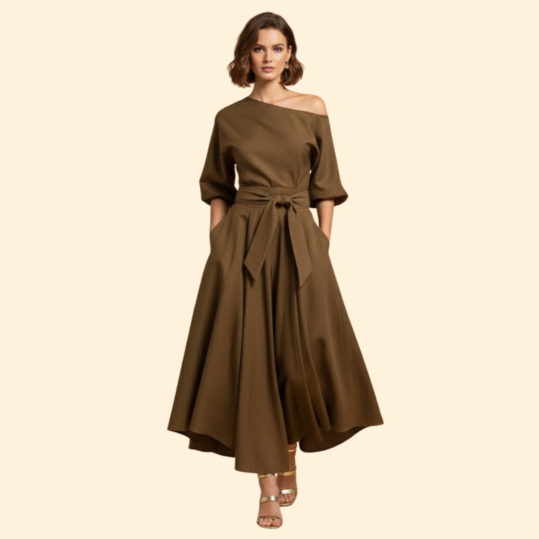 Women's Formal Asymmetrical Midi Dress