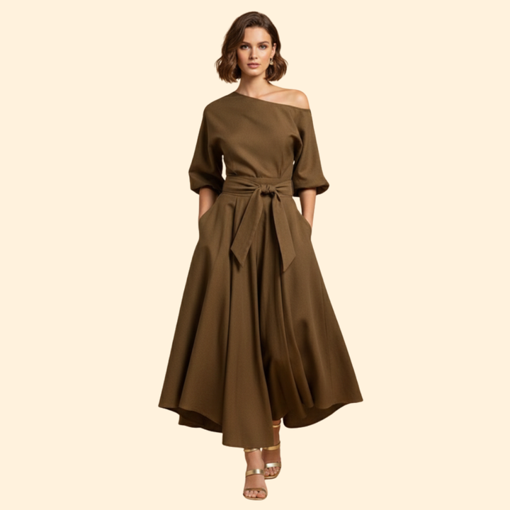 Women's Formal Asymmetrical Midi Dress