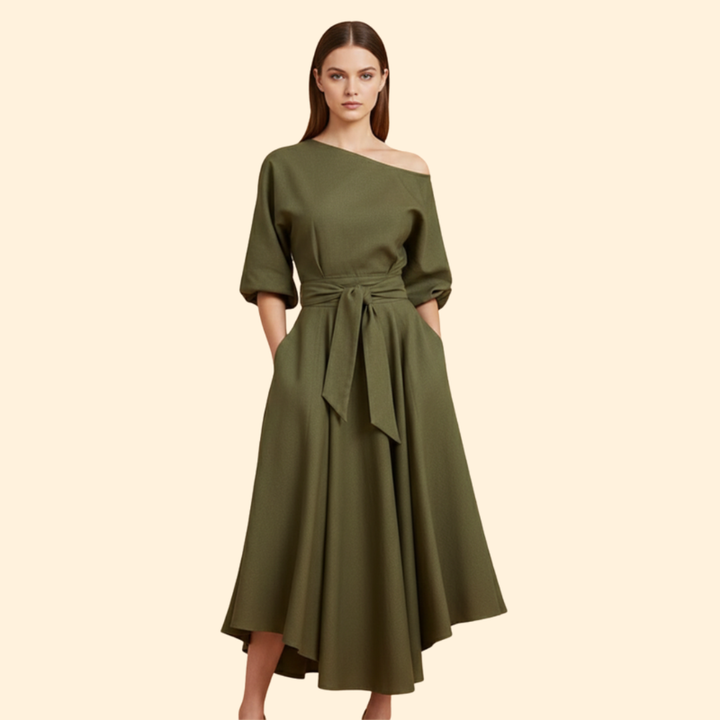 Women's Formal Asymmetrical Midi Dress