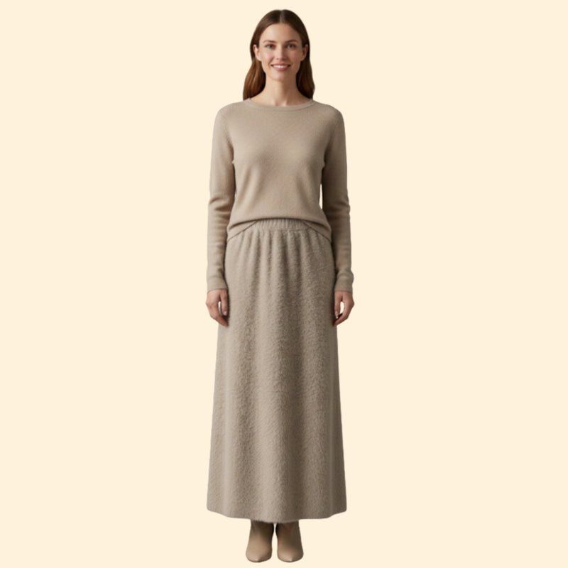 Women’s Fuzzy Skirt with High-Waist Fit